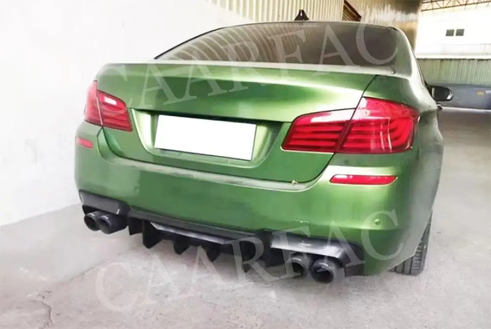 

ABS Carbon Look Rear Diffuser Bumper Lip Guard Protector Splitter For BMW 5 Series F10 M Sport M5 2011-2016 Accessories