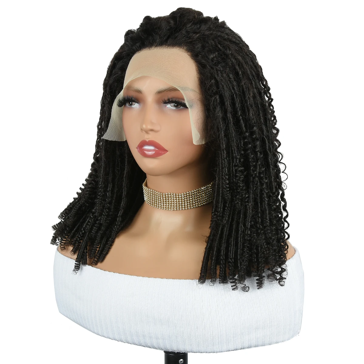 Miss Rola Screw Roll Lace Front Wigs Brazilian Bouncy Curly 13x4 Lace Front Human Hair Wigs Remy Finger Roll High Density Wigs