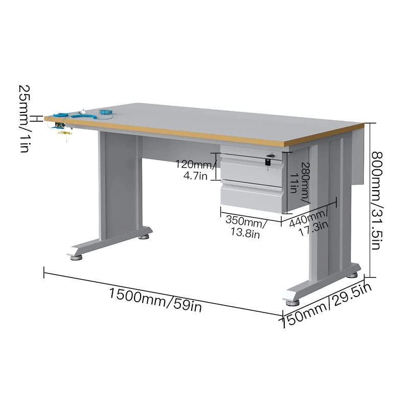

ESd anti-static workbench Dental workshop Heavy duty steel workbench