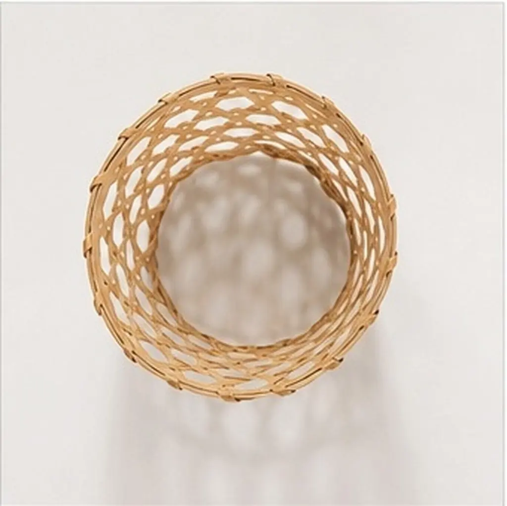 2Pcs Bamboo Woven Cup Sleeve Vintage Rustic Handwoven Drink Protector for Glass Bottles Mugs Cold Cups Vase Cover