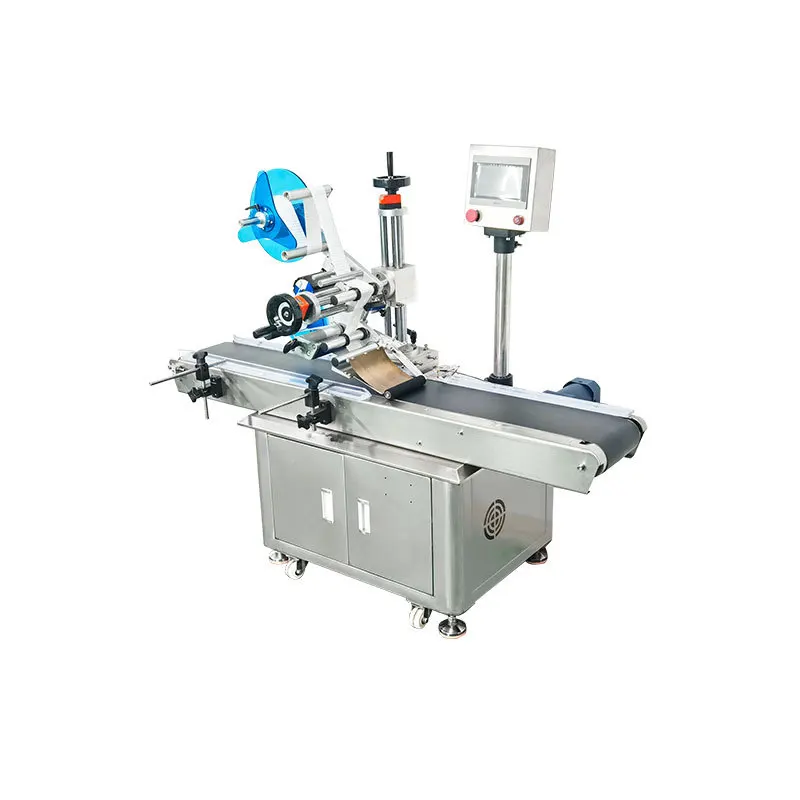 Automatic Desktop Card Pouch Bag Top Flat Surface Label Sticker Applicator Machine