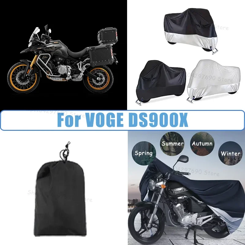 210D Oxford Motorcycle Cover Waterproof All Season UV Protection For VOGE DS900X Anti-Tear Windproof Motorbike Cover
