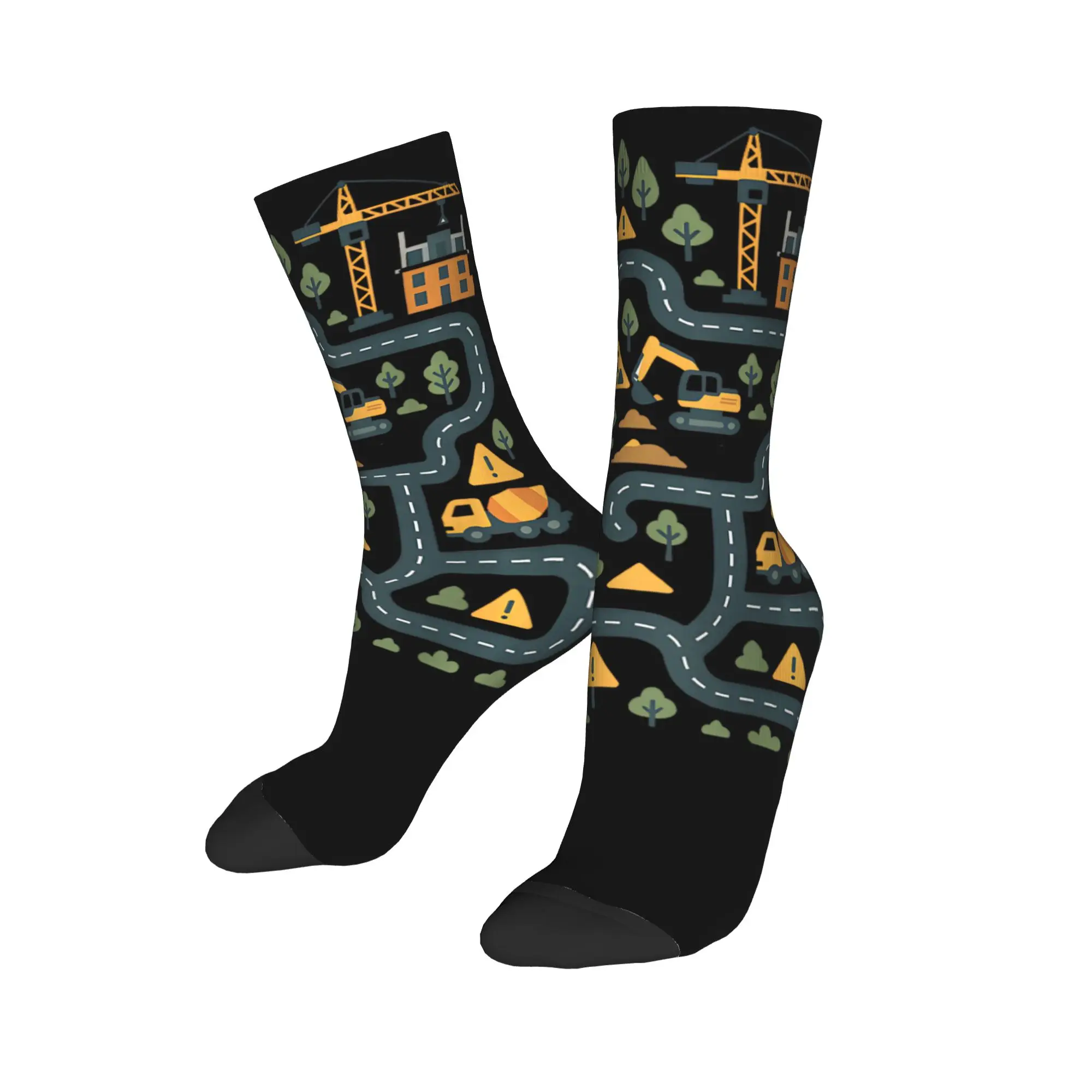 Tired Dads Club Car Race Track On Dad Socks Men Women Polyester Casual  Socks Hip Hop Spring Summer Autumn Winter Socks Gifts