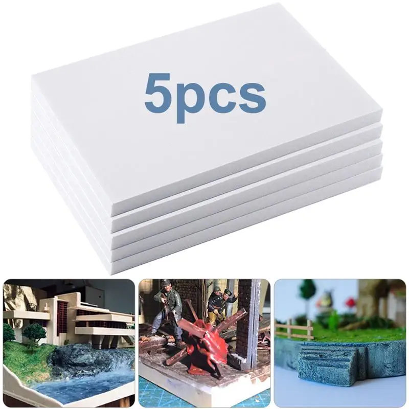 

5pcs Foam Bricks DIY Model Material Diorama Base Slab Foam Sheet For Crafting Modeling Art Project Modelling Building Kits 30x20