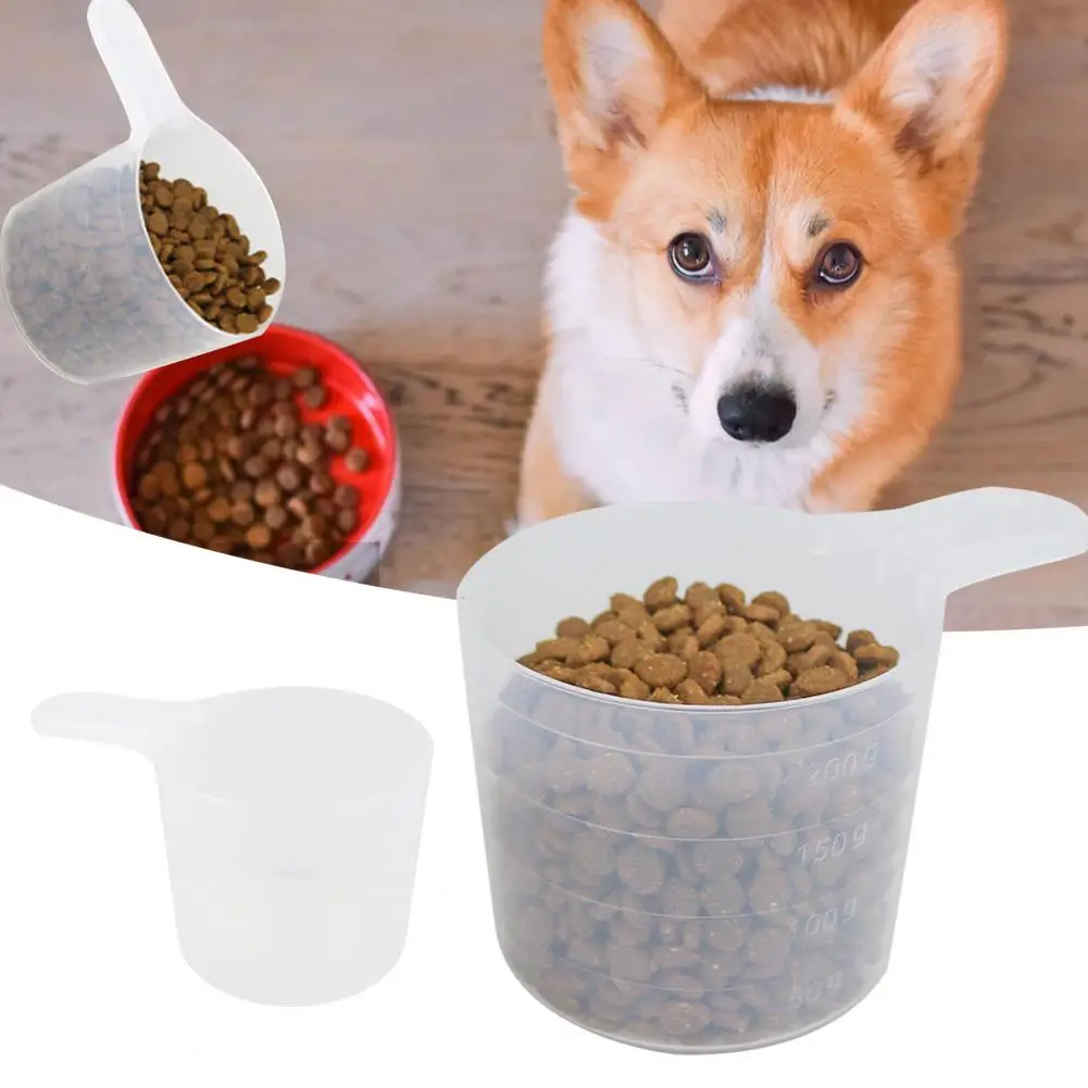 

200g Pet Food Shovel Transparent Feeding Scoop Multifunctional Cat Dog Food Measuring Spoon Pet Supply Pet Feeders Flour Digging