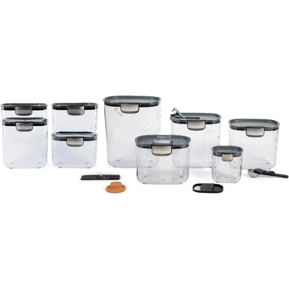 

Airtight Food Storage Container Set – Clear Plastic Flour and Sugar Canister Set (Grey, 13-Piece)-Hot Sale.