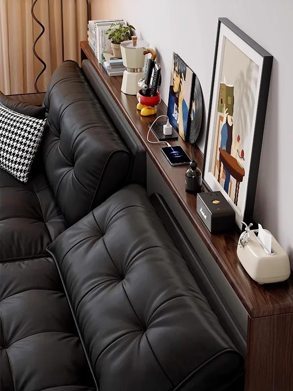 Wood Sofa Back Rack Long Strip Storage Rack against the Wall Small Narrow Table  Storage Bedroom Living Room Rack