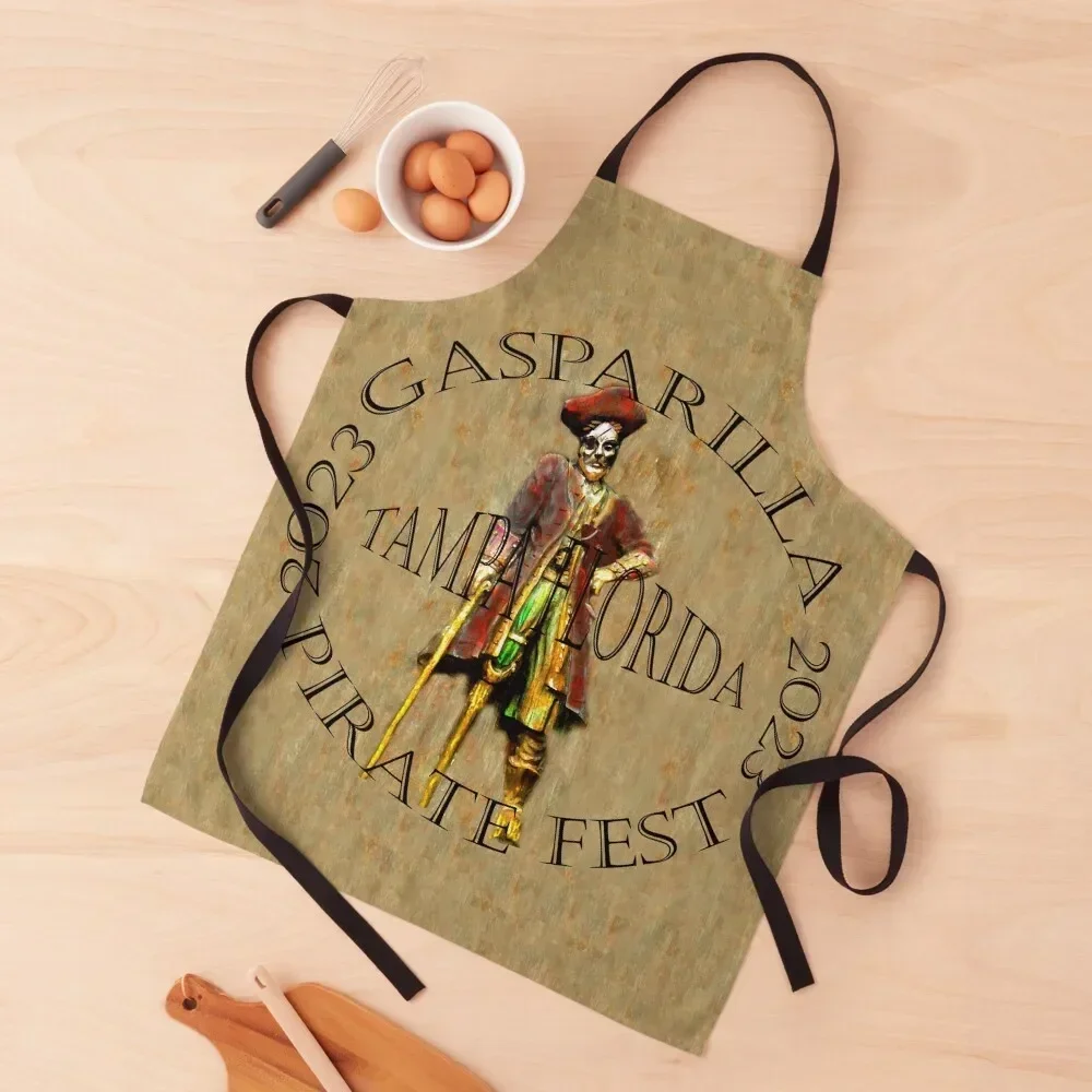 

2023 Gasparilla Pirate Fest design T Apron Kitchen on the wall Christmas gift Kitchen For Man nail tech supplies Apron