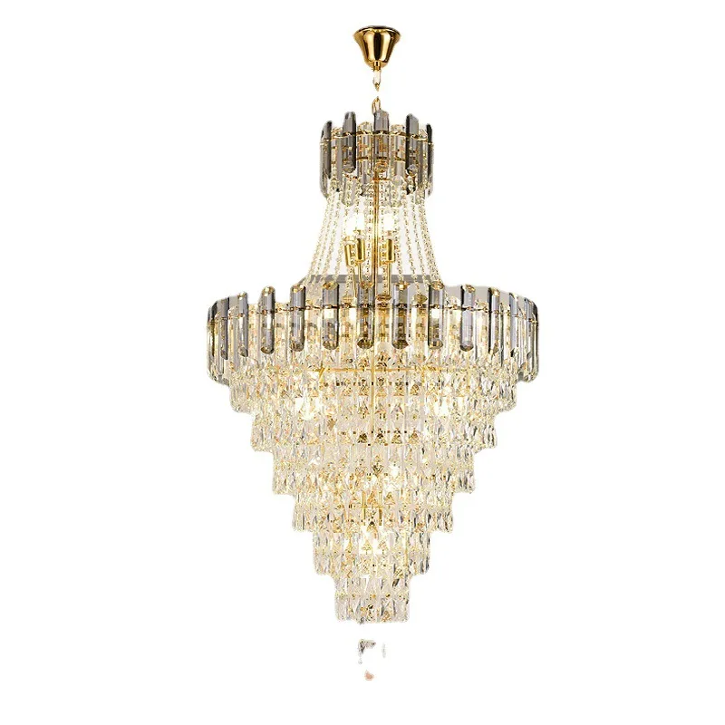 

Living room crystal chandelier light luxury fashion home simple dining room luxury atmosphere