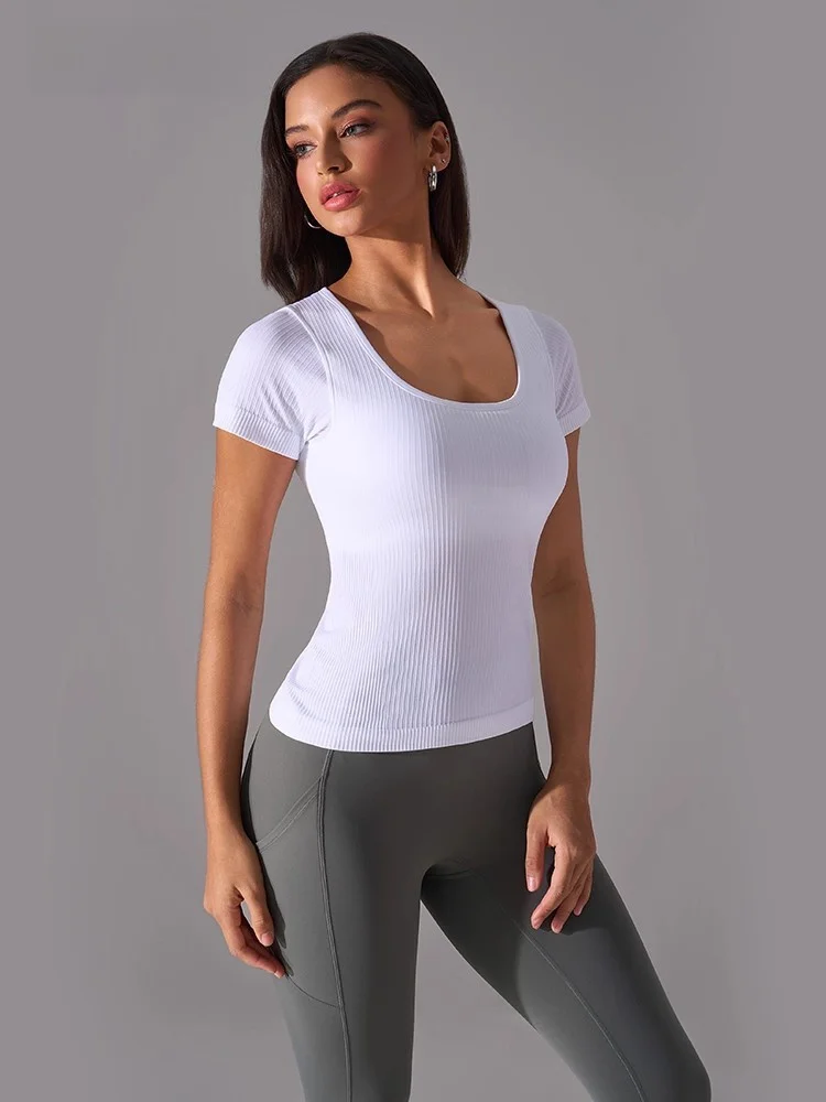 

Футболка Alo Eup Sl Yoga Fitn женская ort Sve дышащая спортивная одежда для похудения летняя спортивная одежда U-Neline