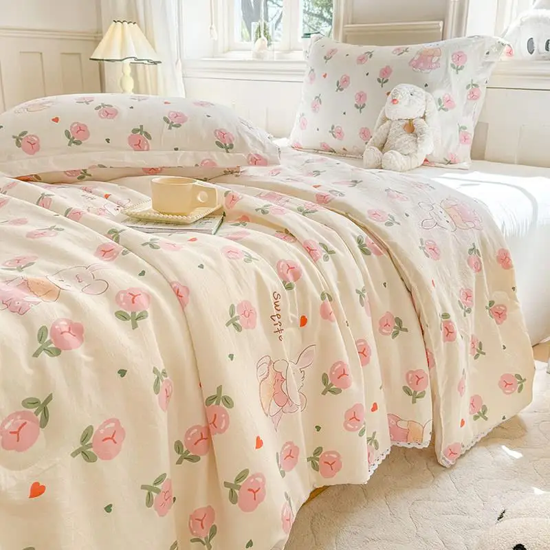 

Летнее одеяло из соевого волокна Waable, мятая ткань, кондиционер ible, легкое подарочное одеяло, летнее охлаждающее одеяло