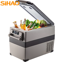 SIHAO Mini Fridge Car Mini Refrigerator 45L 35L 30L Freezer Portable Compressor Cooler 12/24V DC 220V Ice Box for Camping