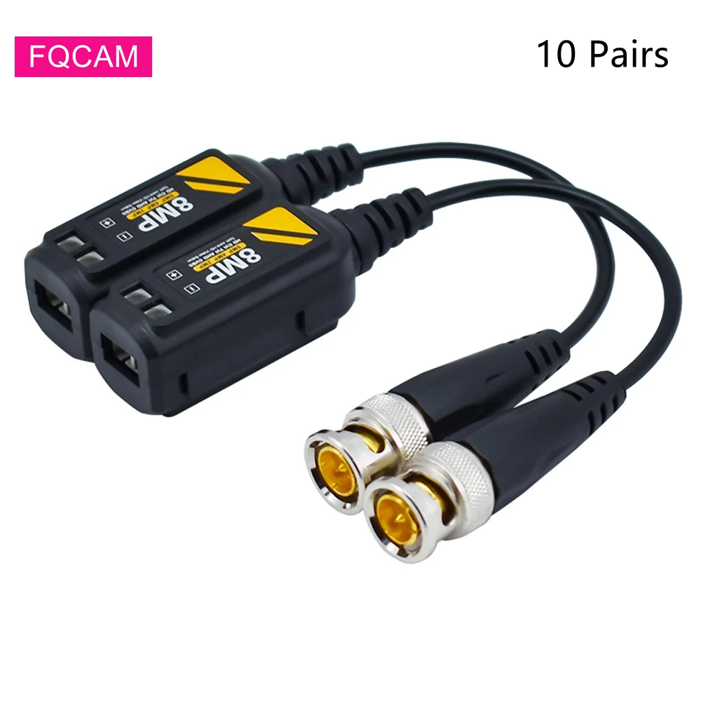 8MP BNC Video Balun Connector Transmission 4K Twisted Pair Transmitter Cctv Cable Support HD 8MP AHD/CVI/TVI Camera