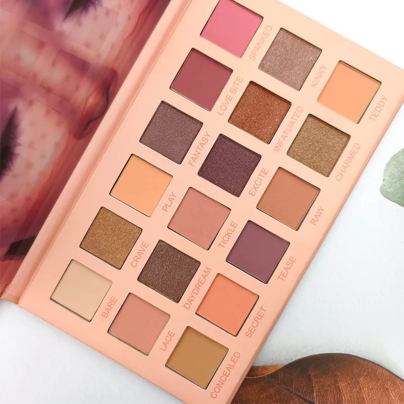 Paleta Cieni do Powiek 18 Kolorów, Efekt Flash, Makijaż, Paleta Matowych Cieni do Powiek, Zestaw do Makijażu Nude, Puder Kosmetyczny, Pigment, Neon — zdjęcie 2