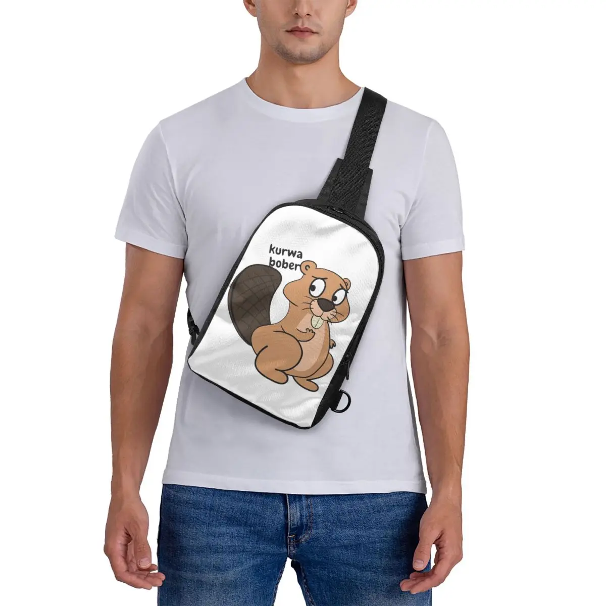 

Bober Bbr Beaver Chest Bag Crossbody Backpack Sling Shoulder Bag For Men Traveling Hiking Daypack