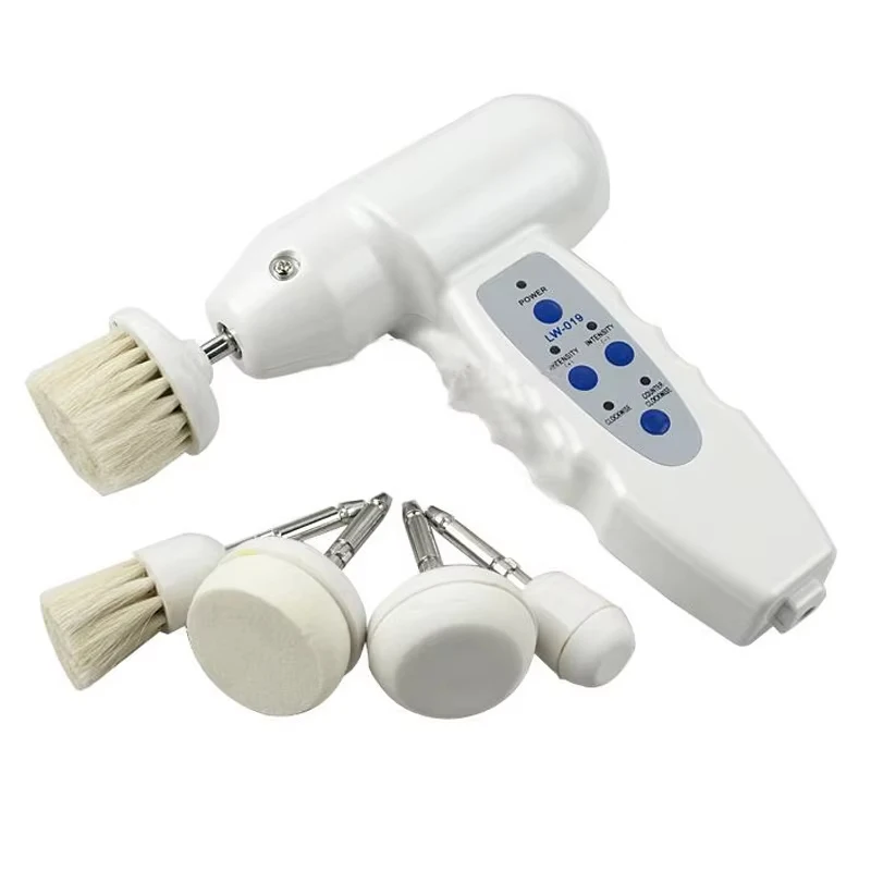 5-IN-1 Electric Rotary Washing Cleansing Face Brushes Massage Body Facial Dead Skin Cuticle Cleanser Home Beauty Spa Care Device