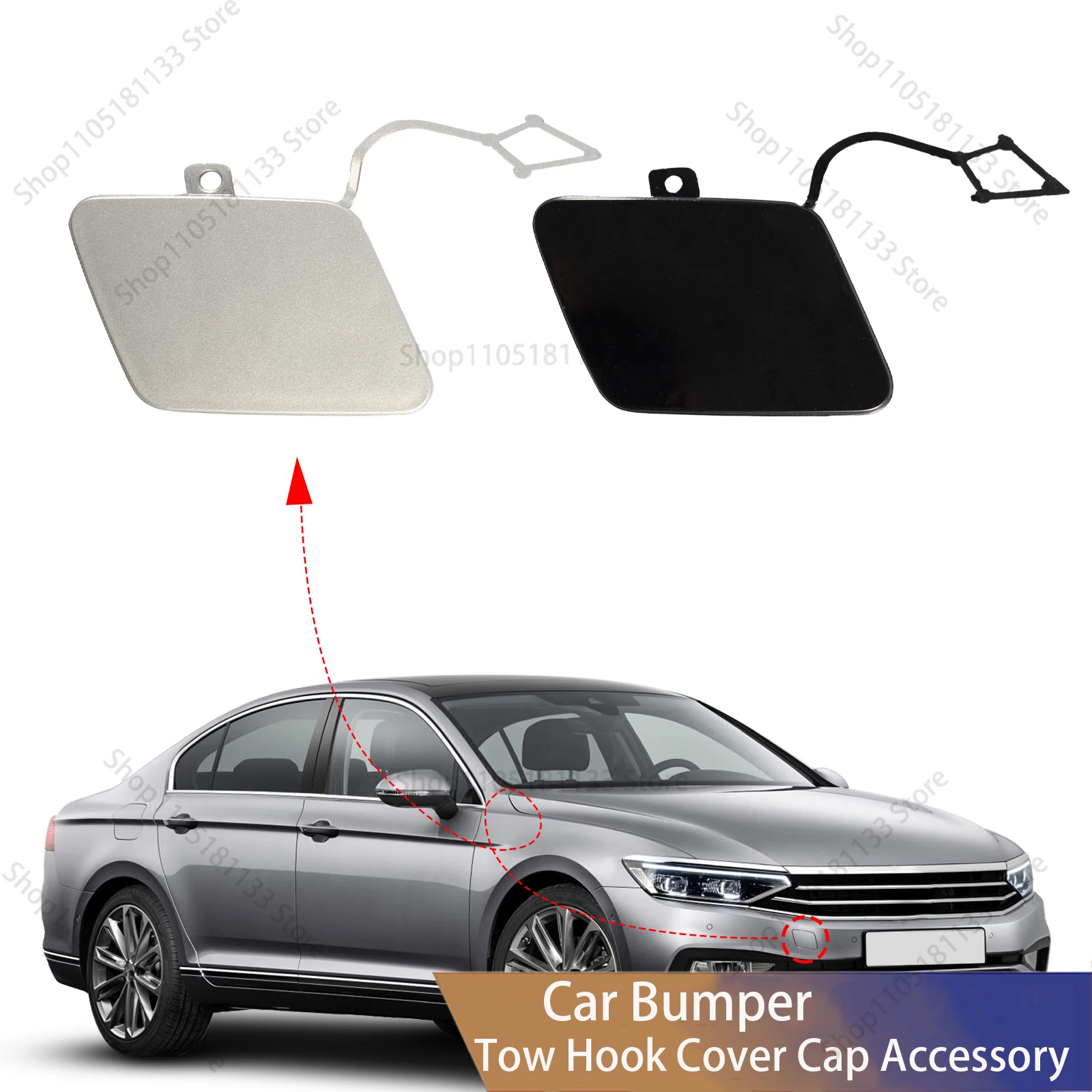 For Volkswagen Passat B8 2020-2021 Front Bumper Tow Hook Cover 3GD807155A OE Replacement Premium Quality Direct Fit