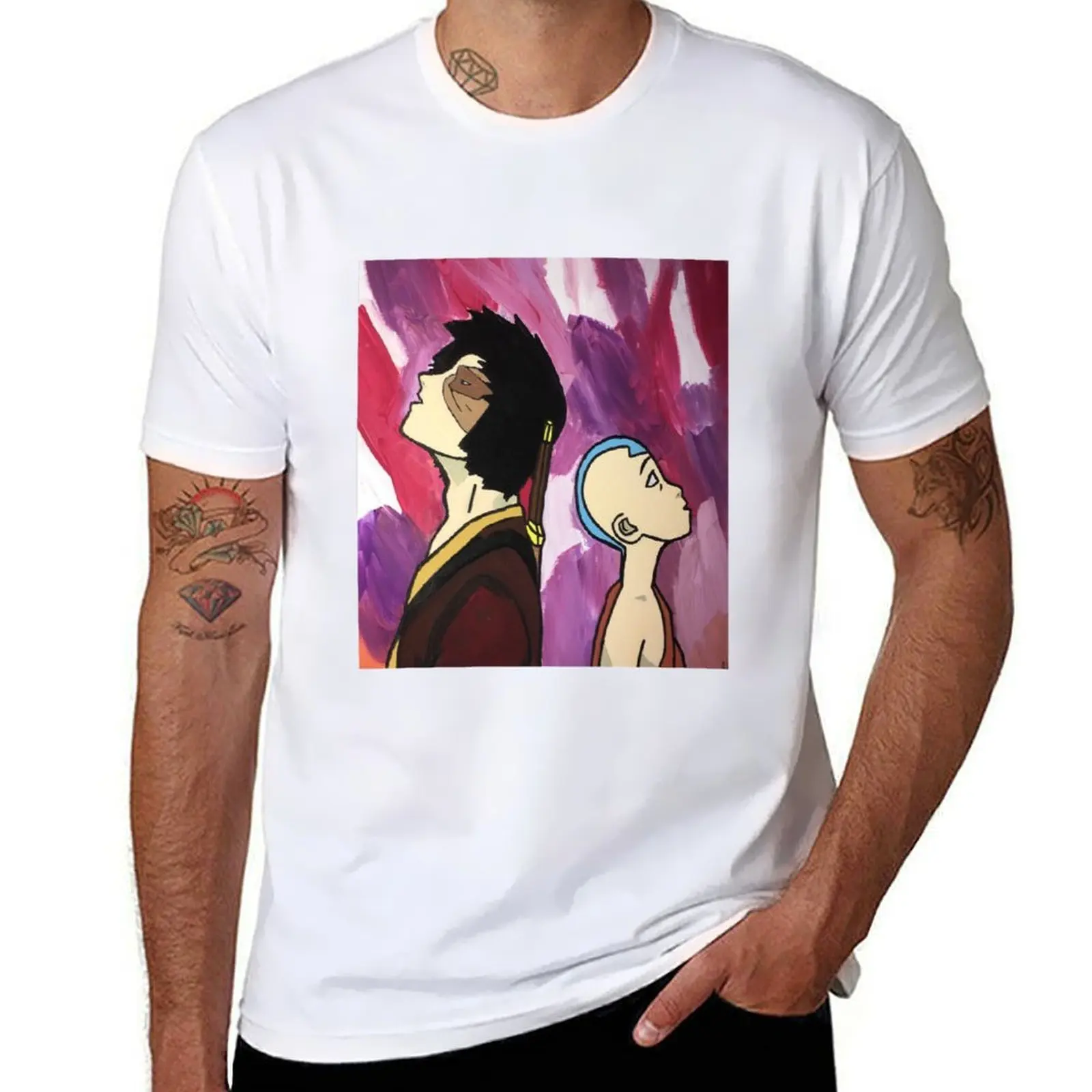 

Zuko and Aang see the dragon's fire T-Shirt man t shirts for men cotton t shirt pack t shirts designer T-Shirt