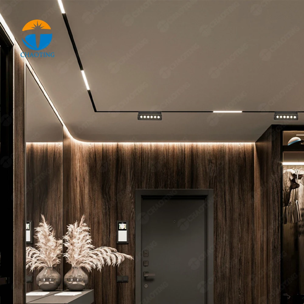 

Quality Surface Mounted Brass Head Aluminium Rail Lighting Etl LED Magnatic Track Light Home Led Spotlight Chandelier Down Light