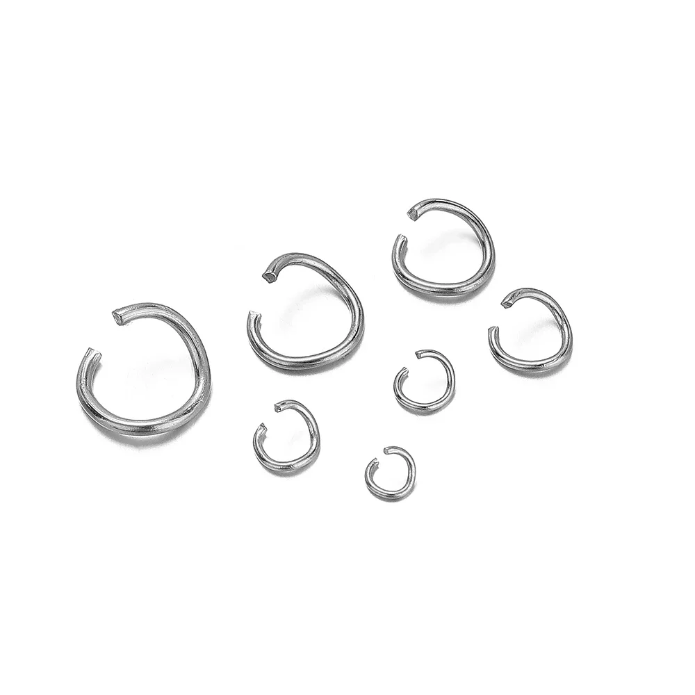 100-200pcs Stainless Steel Open Jump Rings Split Rings Connectors for Diy Jewelry Finding Making Accessories Wholesale Supplies