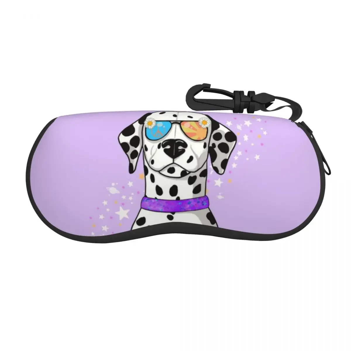 Custom Dalmatian Dog Lover Shell Glasses Case Unisex Cool Eyeglasses Case Sunglasses Protector Box