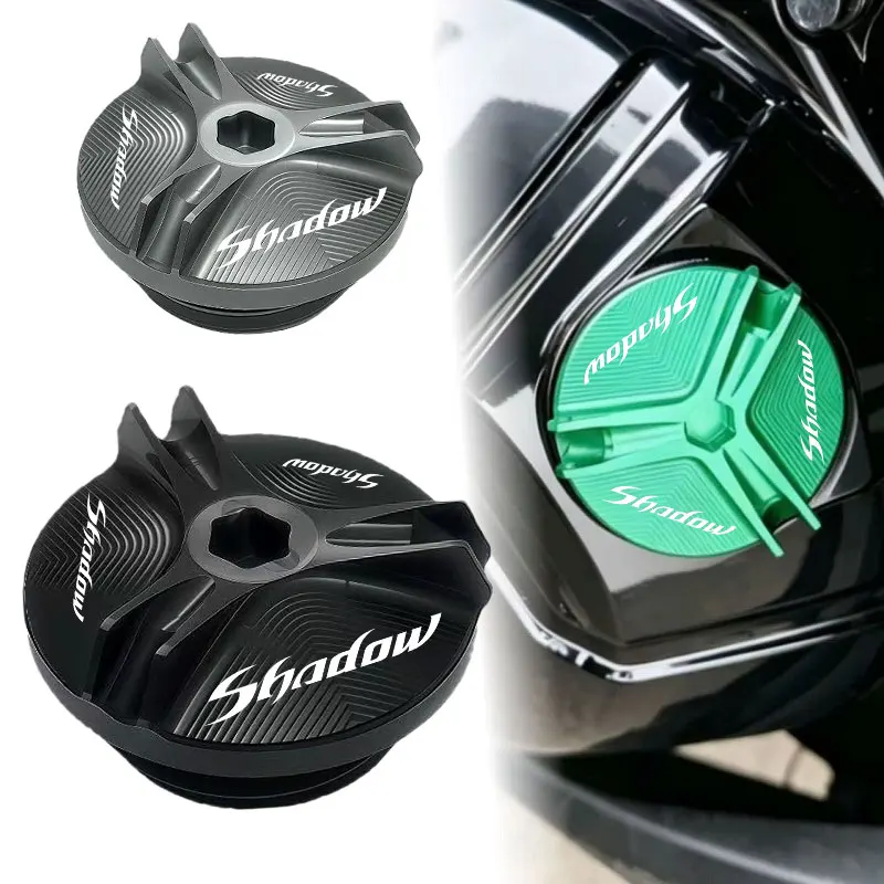 Motorcycle Engine Oil Cap Bolts Fuel Filler Cap Protection Accessories For Honda Shadow VT 400 600 750 1100