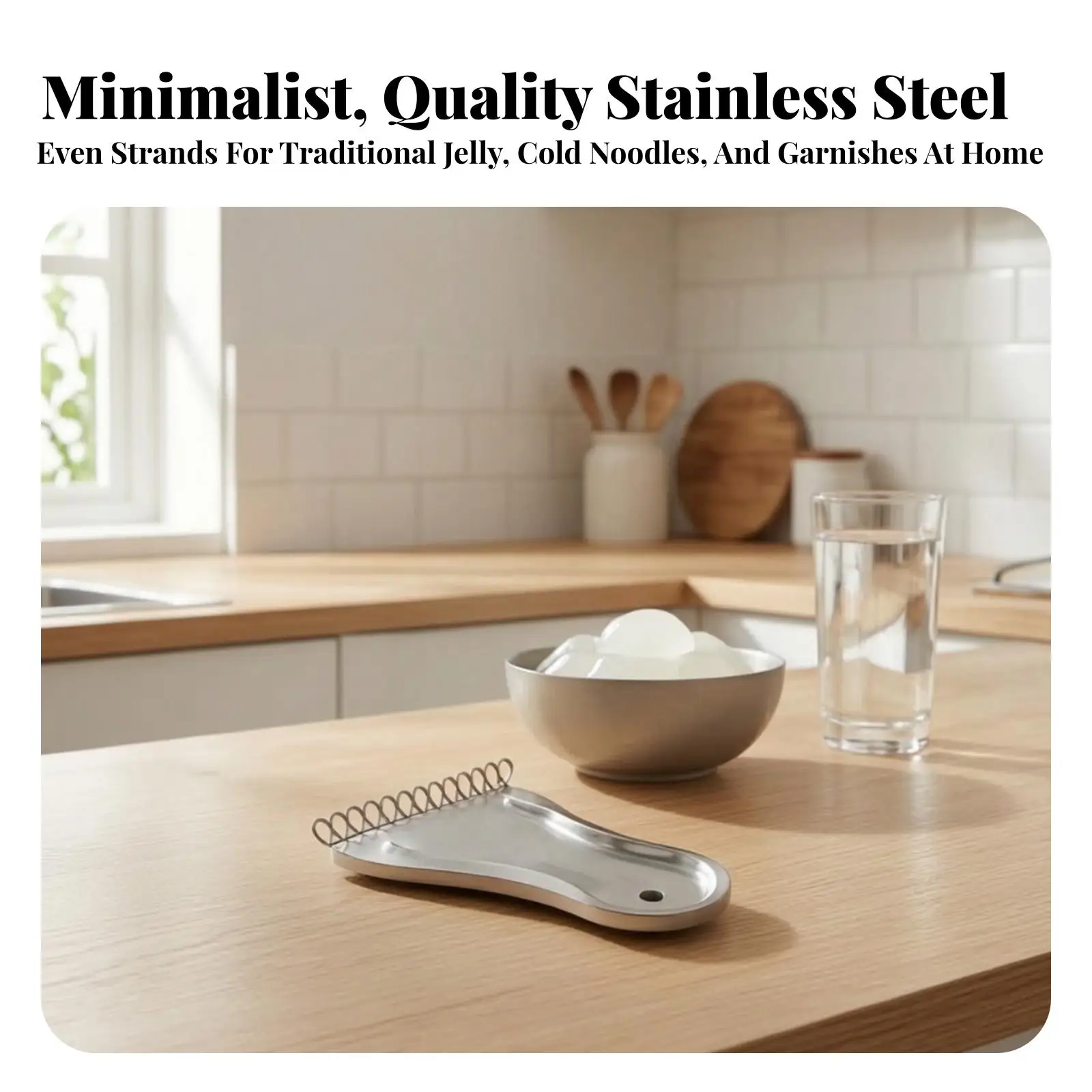 Stainless Steel Jelly Shredder with Looped Teeth for Home Cooks