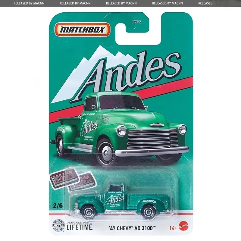 Novo 2025 Mattel Matchbox Candy 2025 Mix 2 Arte de cartão de veículo Projetado para uma vida em carros fundidos em metal em escala 1:64 HVV75