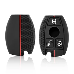 Silicone Car Remote Key Fob Case 2/3 Buttons Cover For Mercedes benz CLS CLA GL R SLK AMG A B C S Protective Shell
