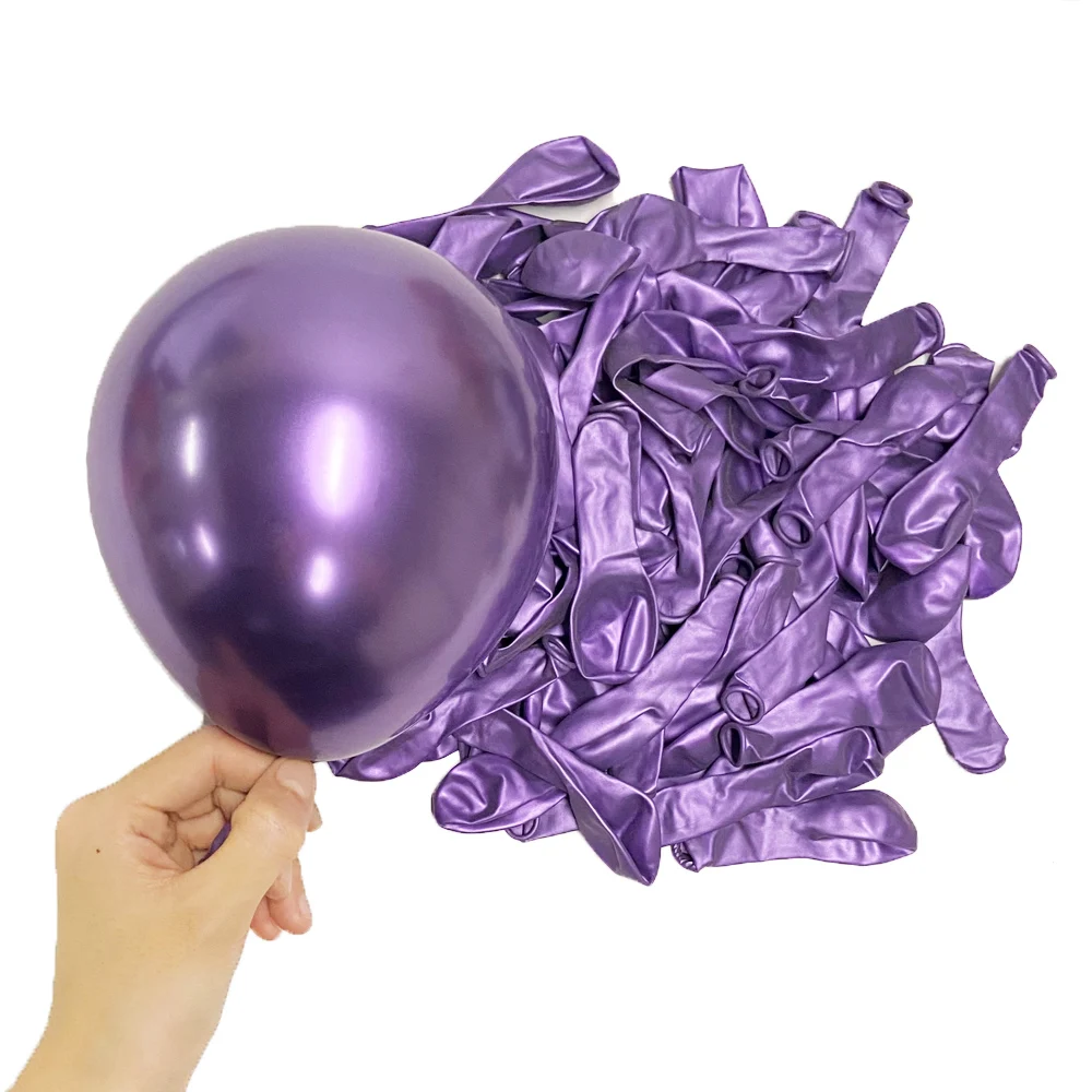 5/10/18 Zoll Metall Geburtstagsballons Metallic Blau Grün Silber Chrom Roségold Ballon Babyparty Hochzeit Weihnachtsdekoration – Detail 9
