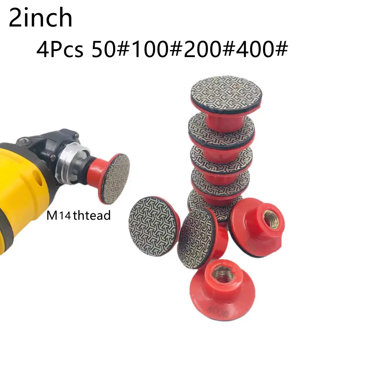 

2Inch 50mm M14 Electroplated Polishing Pads Tile Glass Concrete Stone Sanding Pads Grinding Disc