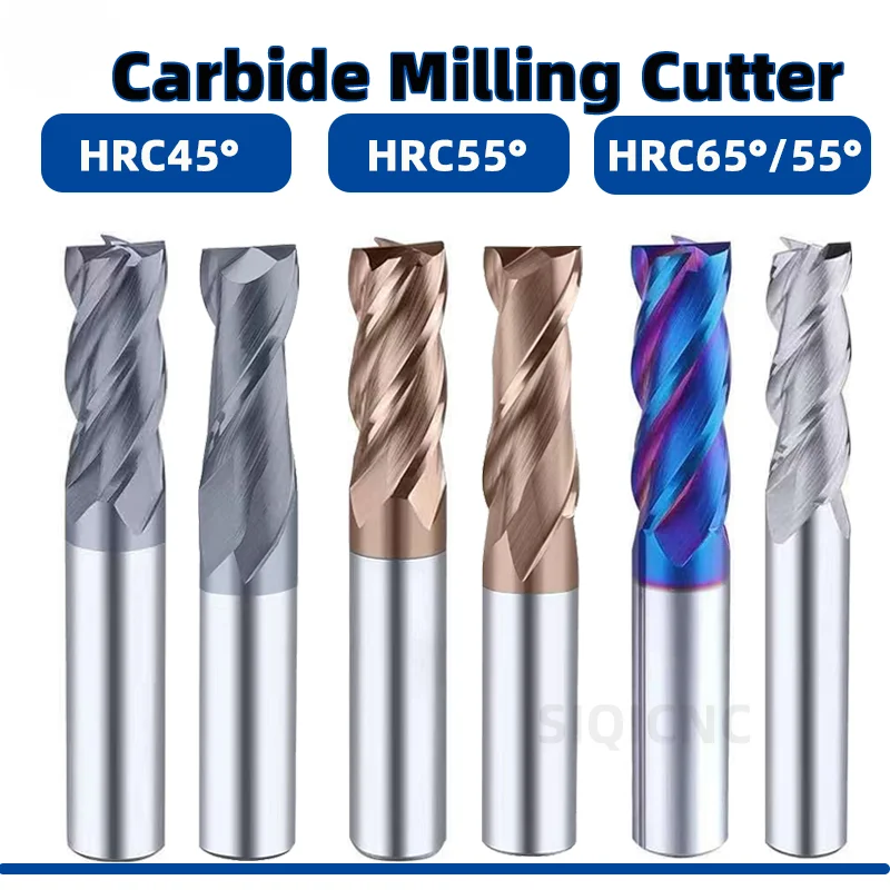 HRC55 HRC65 Carbide Radius End Cutter Mill Aluminium Cnc Milling Cutter for Metal Tungsten Steel CNC Maching Endmils