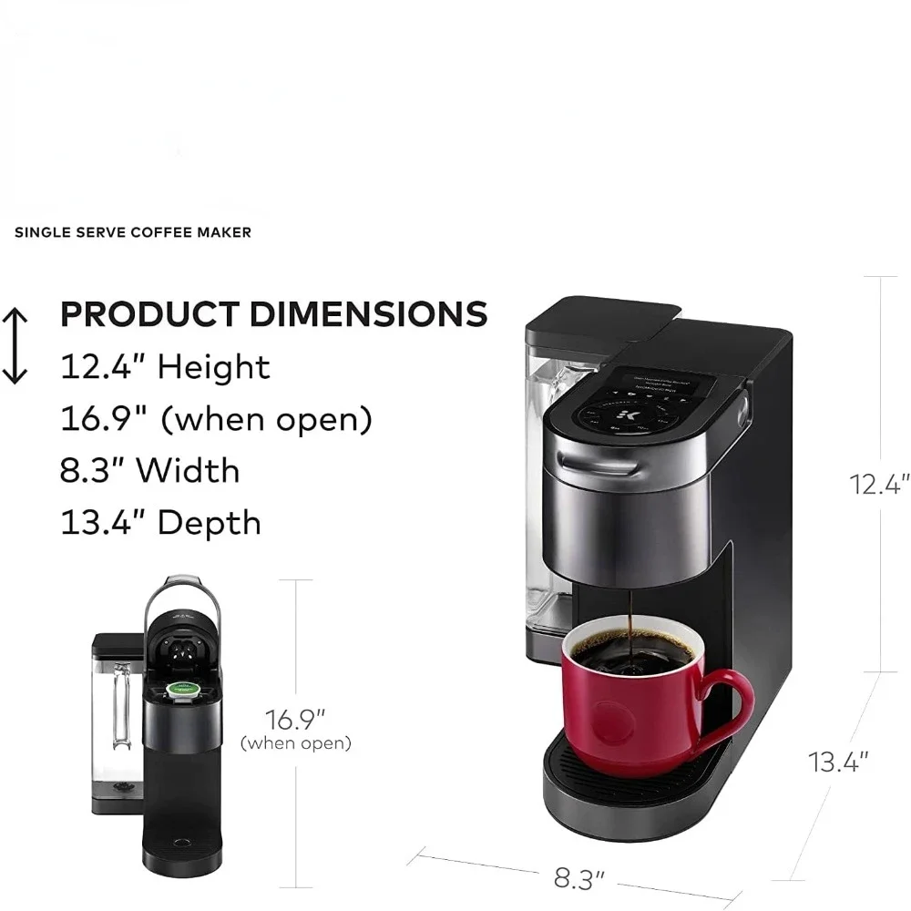 Infuus Koffiemachine Plus Smart Single Serve K-Cup Pod Koffiezetapparaat, Volautomatisch, Zwart