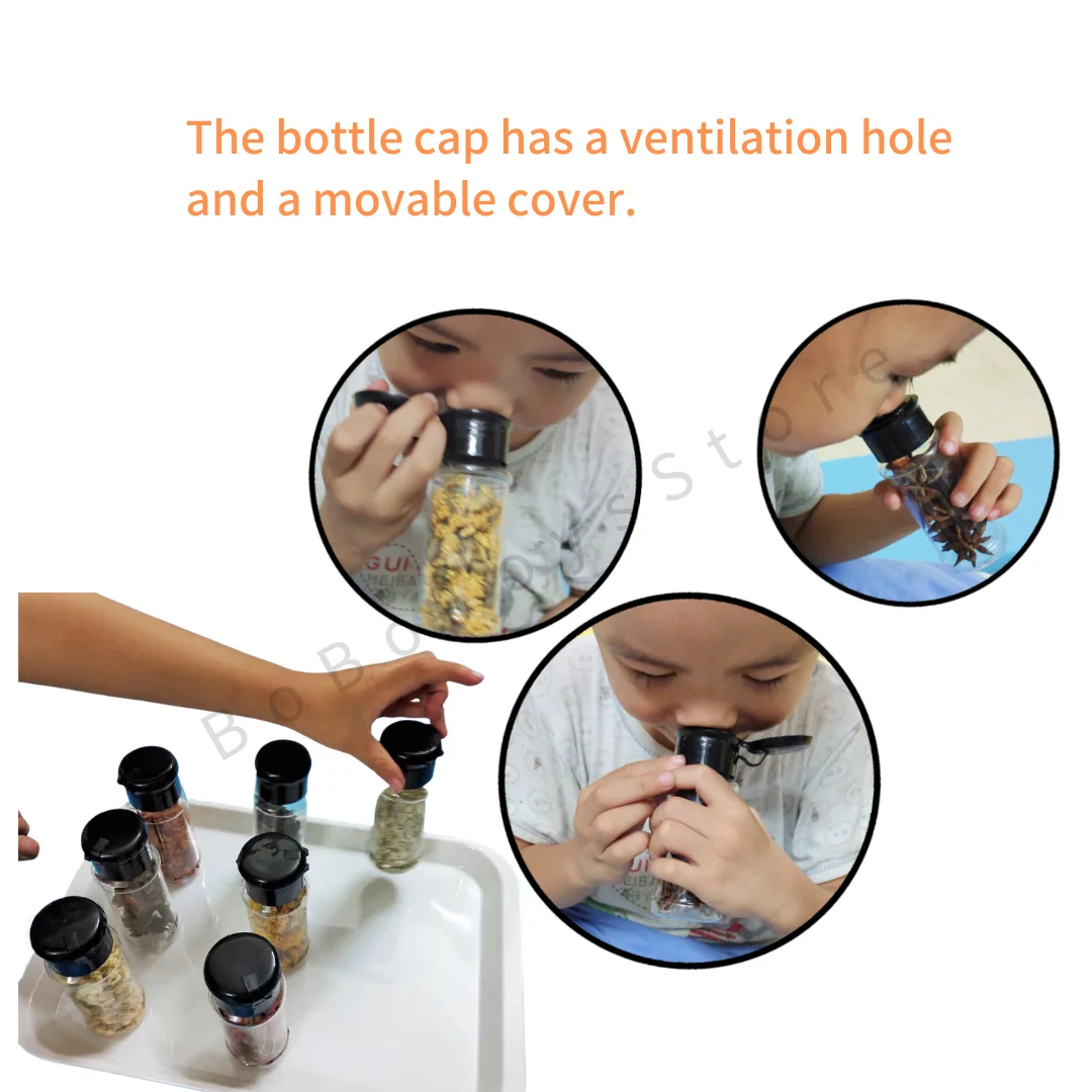 Kindergarten Science Area Corner Toy Plastic Olfactory Bottle  Tube Montessori Odor Identification Children's Puzzle Game