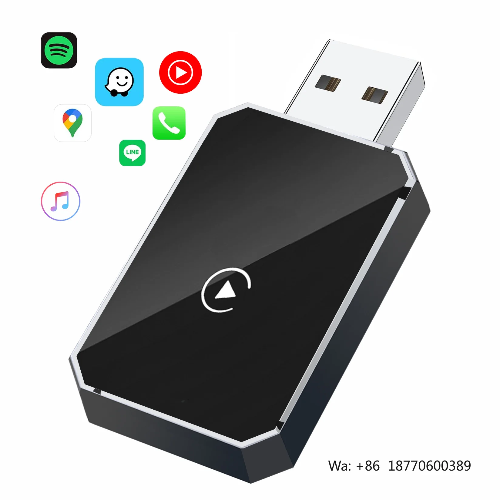 Wireless Carplay Adapter  Android Auto Factory OEM Supply USB Car PlayAdapter Dongle Cheap Price Plug Play 2 in 1 Discount