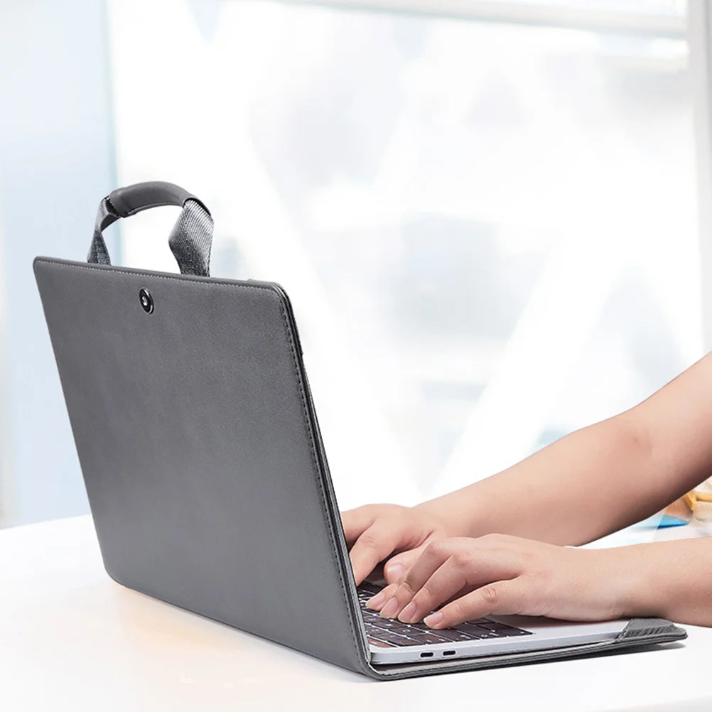 

1Set Notebook Bag Laptop Protective Cover Professional Classic Stylish Computer Case Portable Laptop Storage Bag Power Cord