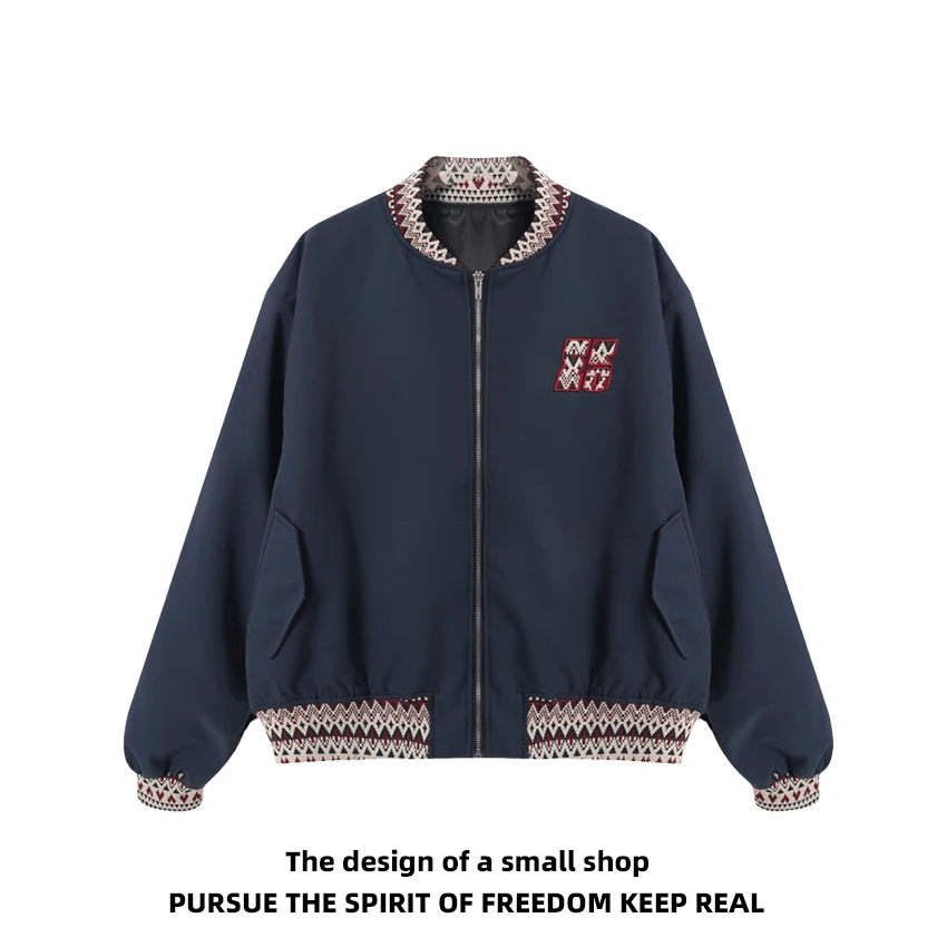 

Новый китайский джет с вышивкой Loose ex Spring Faion Design Бейсбольный orm Верхняя одежда для пар Молодежный Sle