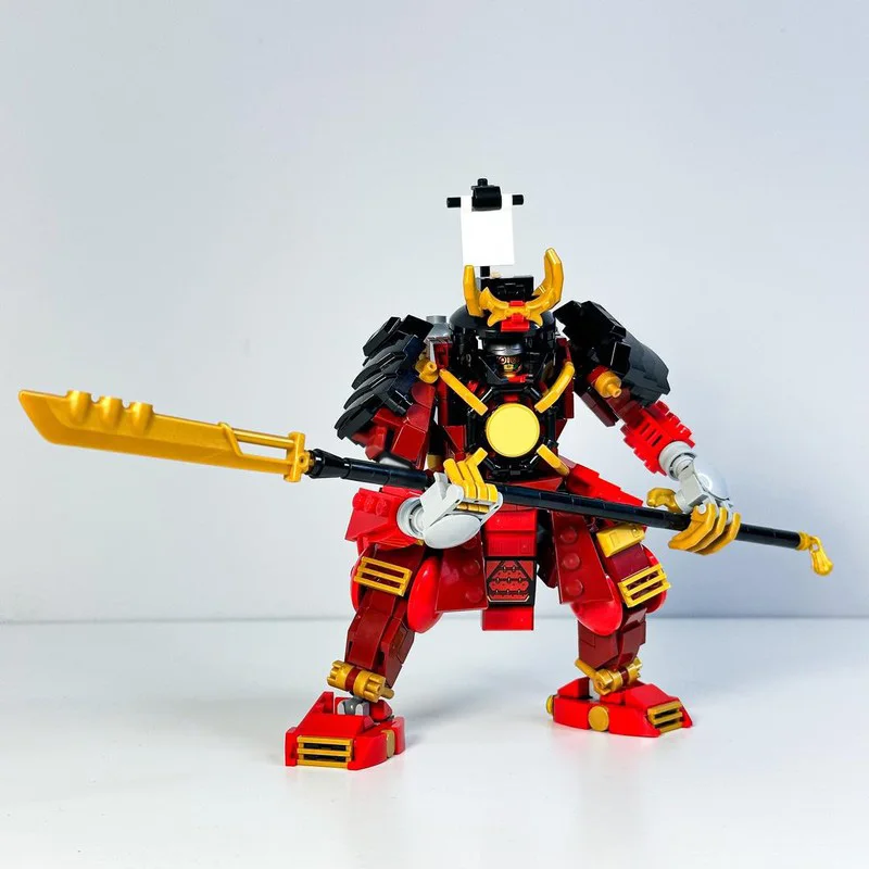 521 PCS Customize Samurai X mech MOC Customize Modular Building Block Model Educational Simple Technology DIY Assembly Toy Gift