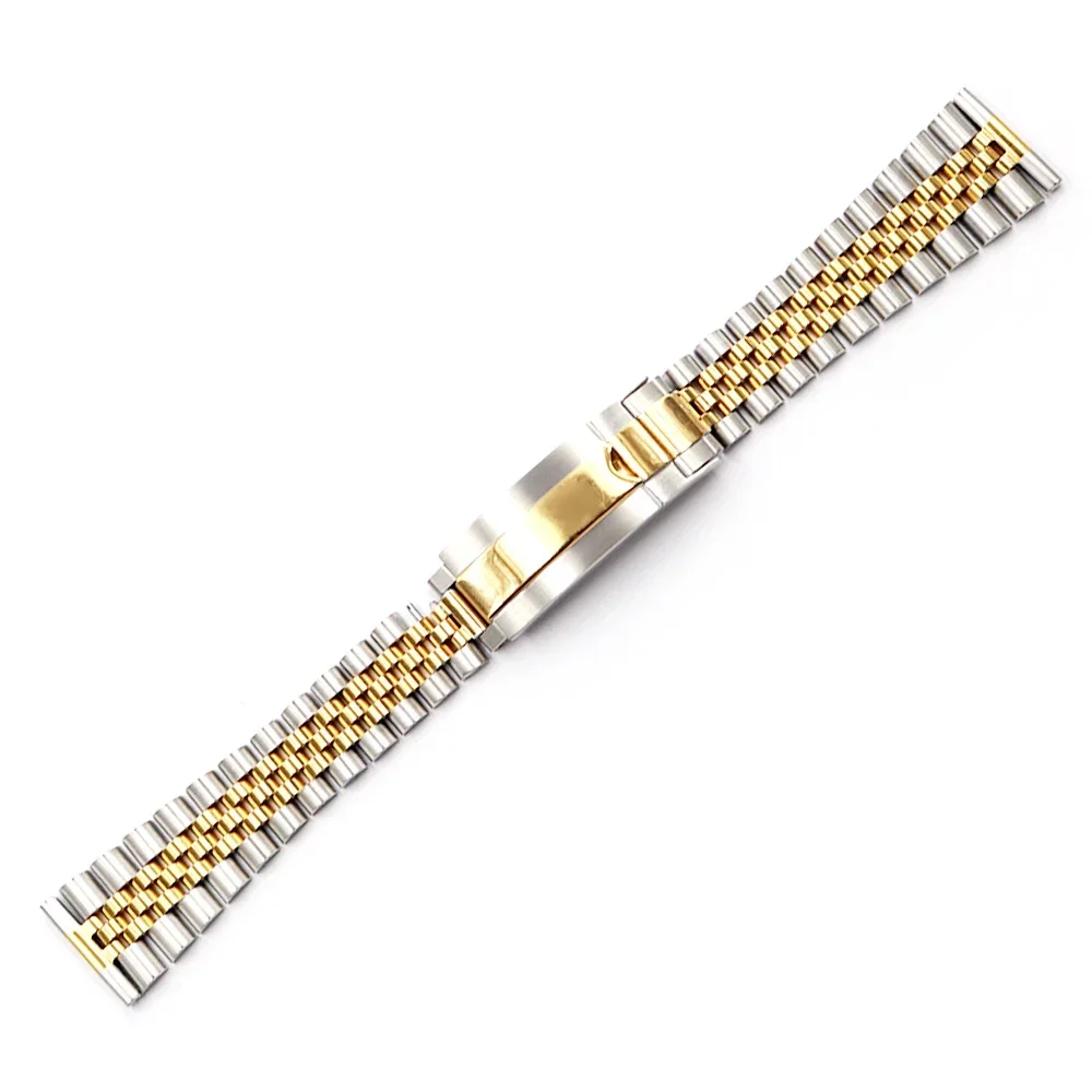 Rolamy 20mm Wholesale Glide Lock Replacement Straight End Watch Band Strap Bracelet For Omega IWC Seiko