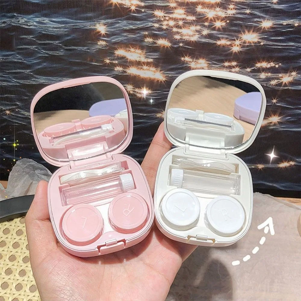 

1PC Contact Lens Case Korean Eye Contact Lens Container Portable Lens Nursing Tool Beauty Eye Candy Color Plastic Box