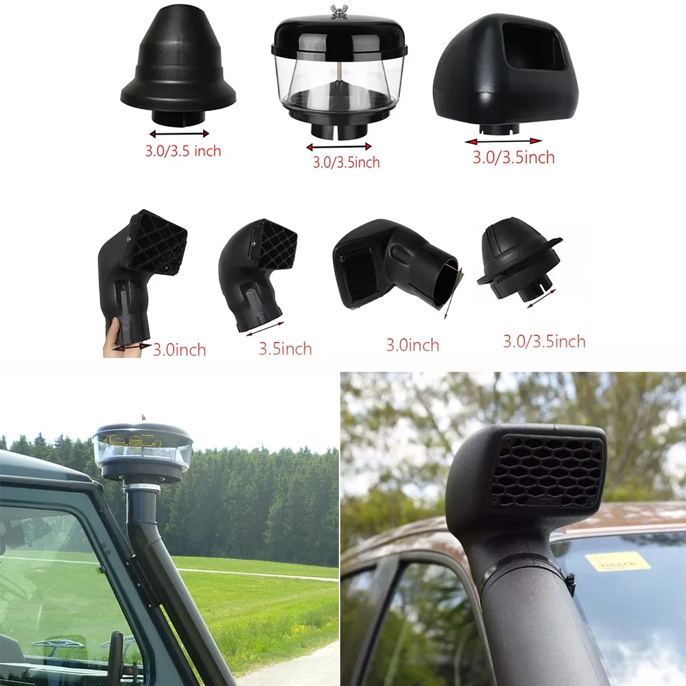 3.5/3.0inch Car Universal Snorkel Kit Head Mushroom Head 77mm / 85mm Flow Replacement 4x4 Vehicle