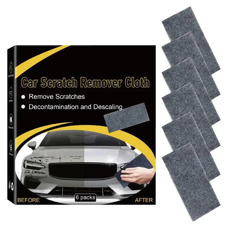 

6pcs Nano Sparkle Cloth Reusable Car Scratch Removal Cleaning Cloth Car Detailing Scratch Repair Cloth Car Accessories