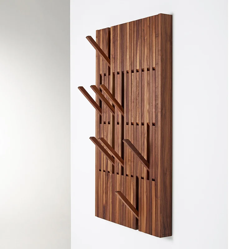 Wall Mounted Coat Racks Organizer Wooden Foldable Clothes Hangers Storage Entrance Shelf Entrance Hall Coat Hat Rack Furnitures