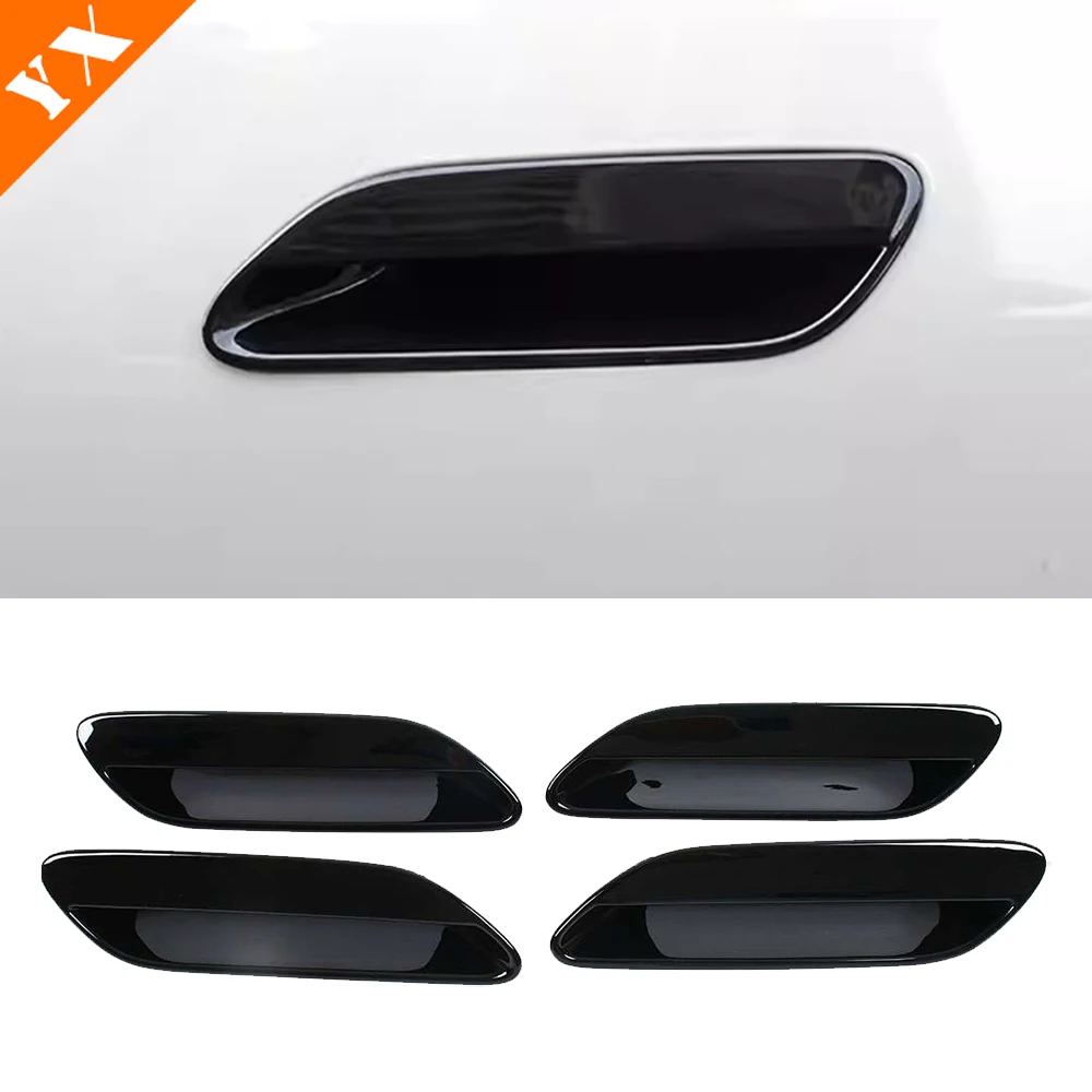 For xiaomi SU7 Pro MAX Accessories 2024 Carbon Black Car Side Door Knob Protector Door Handle Frame Anti Scratch Cover Trim 4pcs