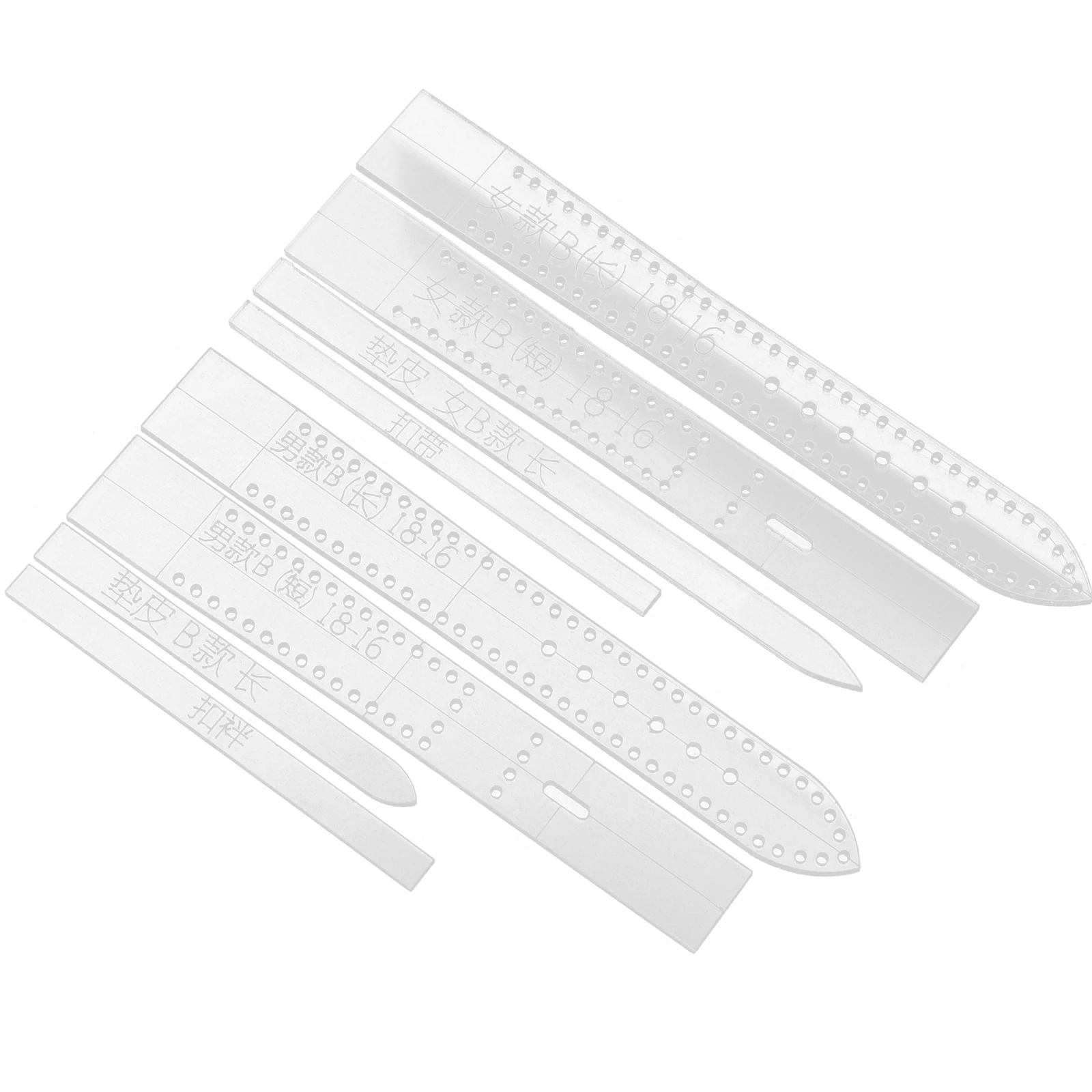 

8 Pcs Watch Strap Template Watchband Templates Goods Clear Acrylic Leatherwork