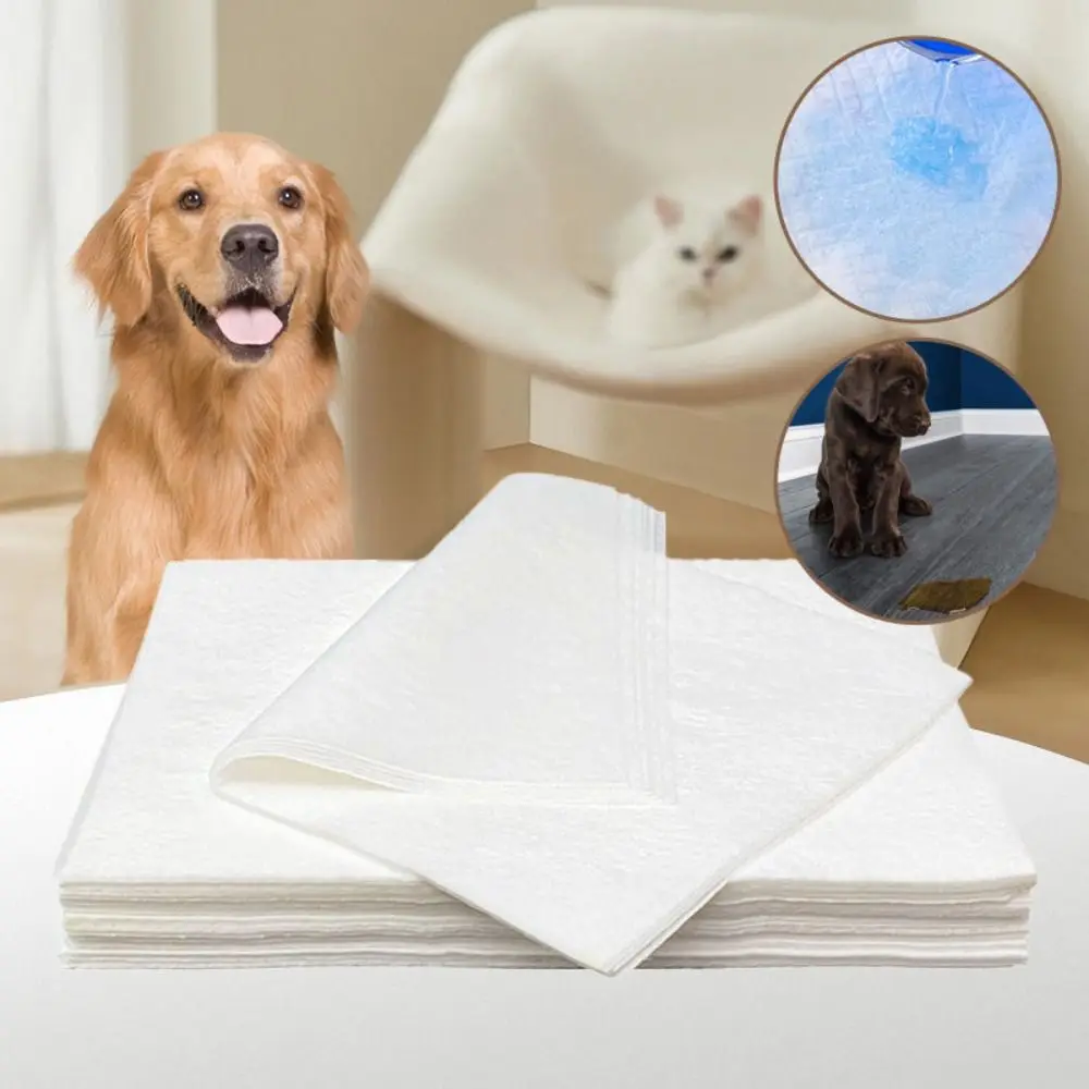 50PCS/Bag Dog Urine Absorbing Paper Pet Absorbent Paper Pet Diaper Urine Pad Quick Dry Wipe Urine Absorbent Paper Pet Supplies