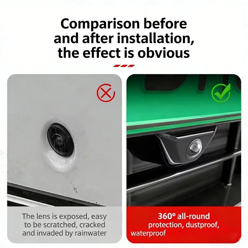  2/4/6pcs Automotive Camera Lens Cover Guard With Coating And Scratch Resistance For Long Lasting Use Easy Installation