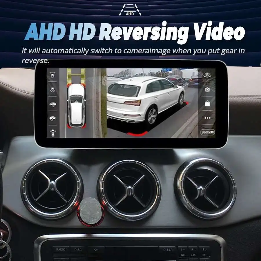 مشغل فيديو ستيريو لمرسيدس بنز الفئة W176 GLA X156 CLA C117 2013-2018 GPS 2.8GHZ CPU أندرويد 14 Carplay راديو السيارة التلقائي