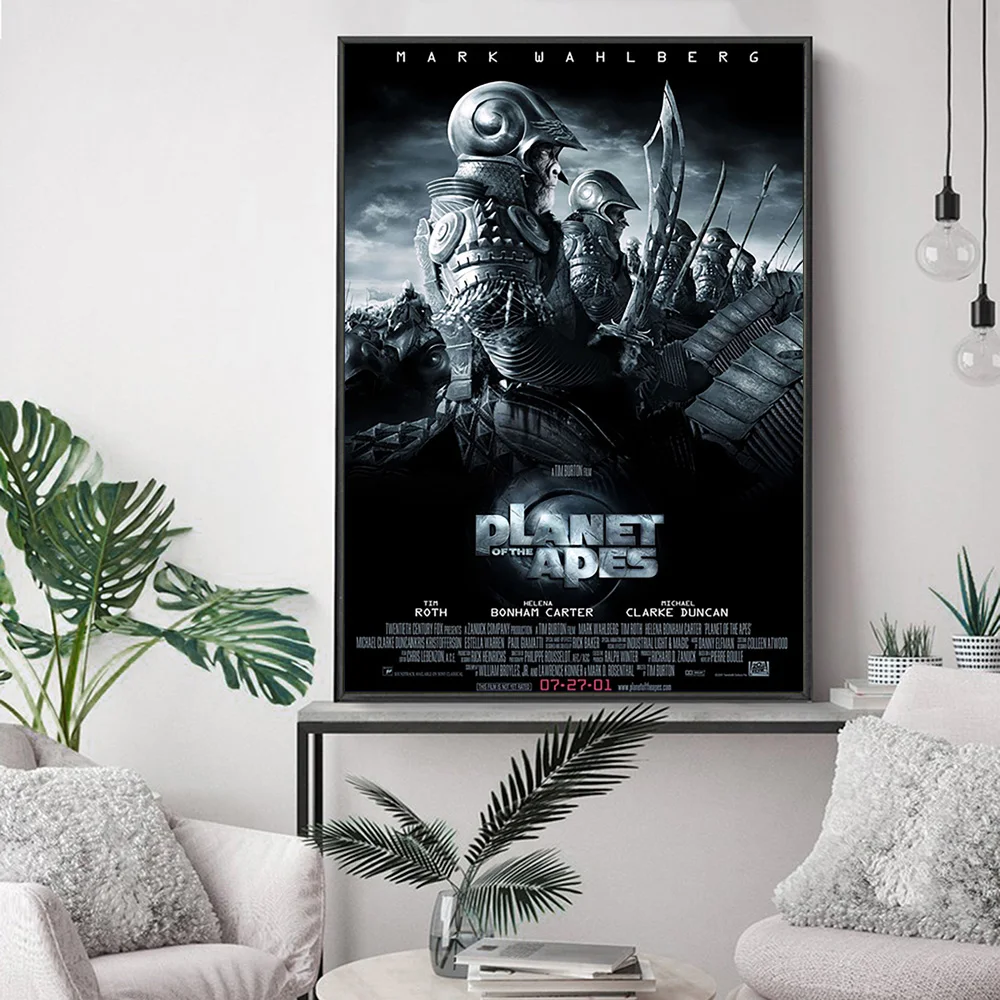 كوكب القرود فيلم الفن طباعة المشارك الخيال العلمي فيلم ملصقات جدار غرفة الفيديو سينما قماش اللوحة ديكور المنزل الحديث