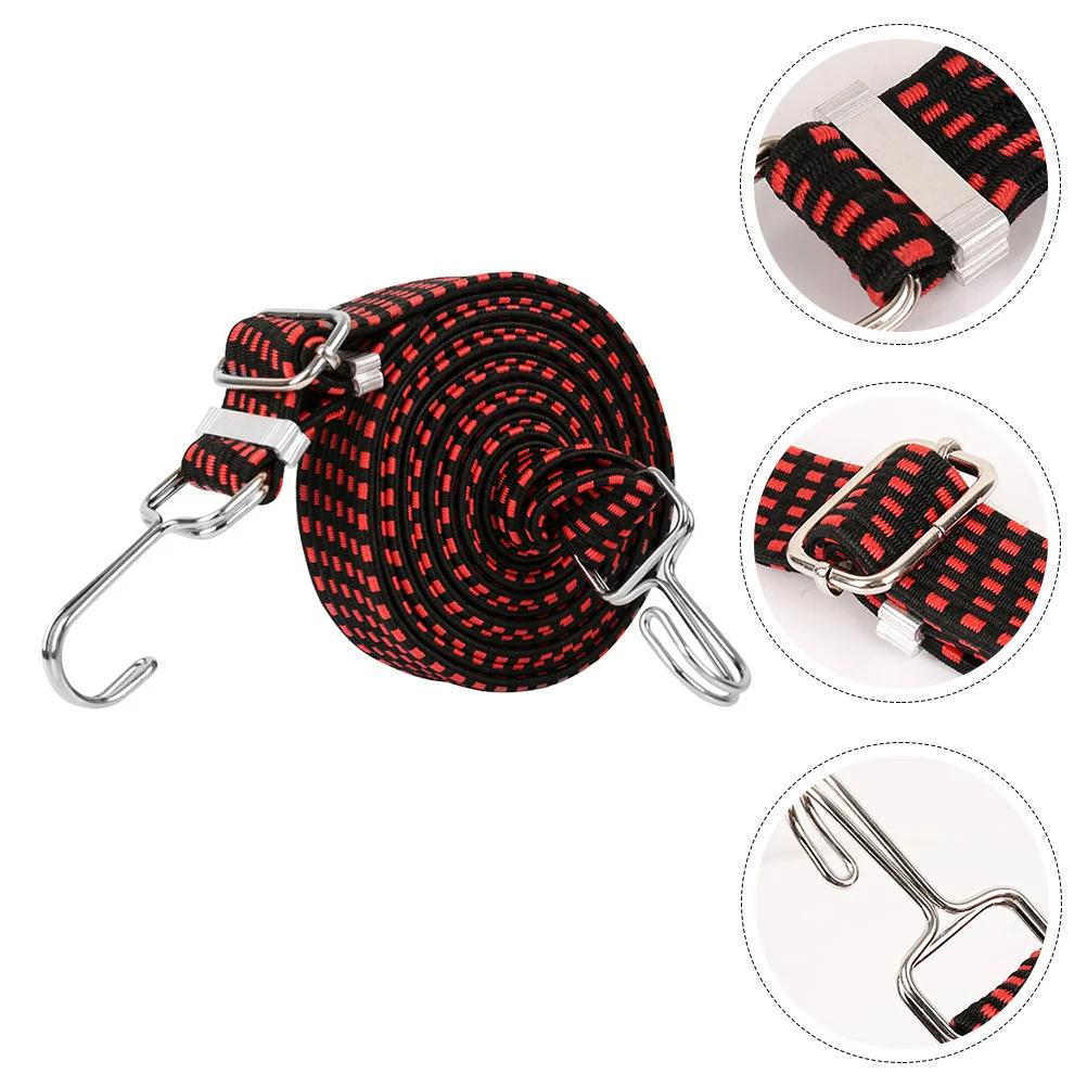 

2M Red Latex Silk Wide Elastic Luggage Rope Universal Fit for Climbing Gear Carrying Straps for Racks Trailers